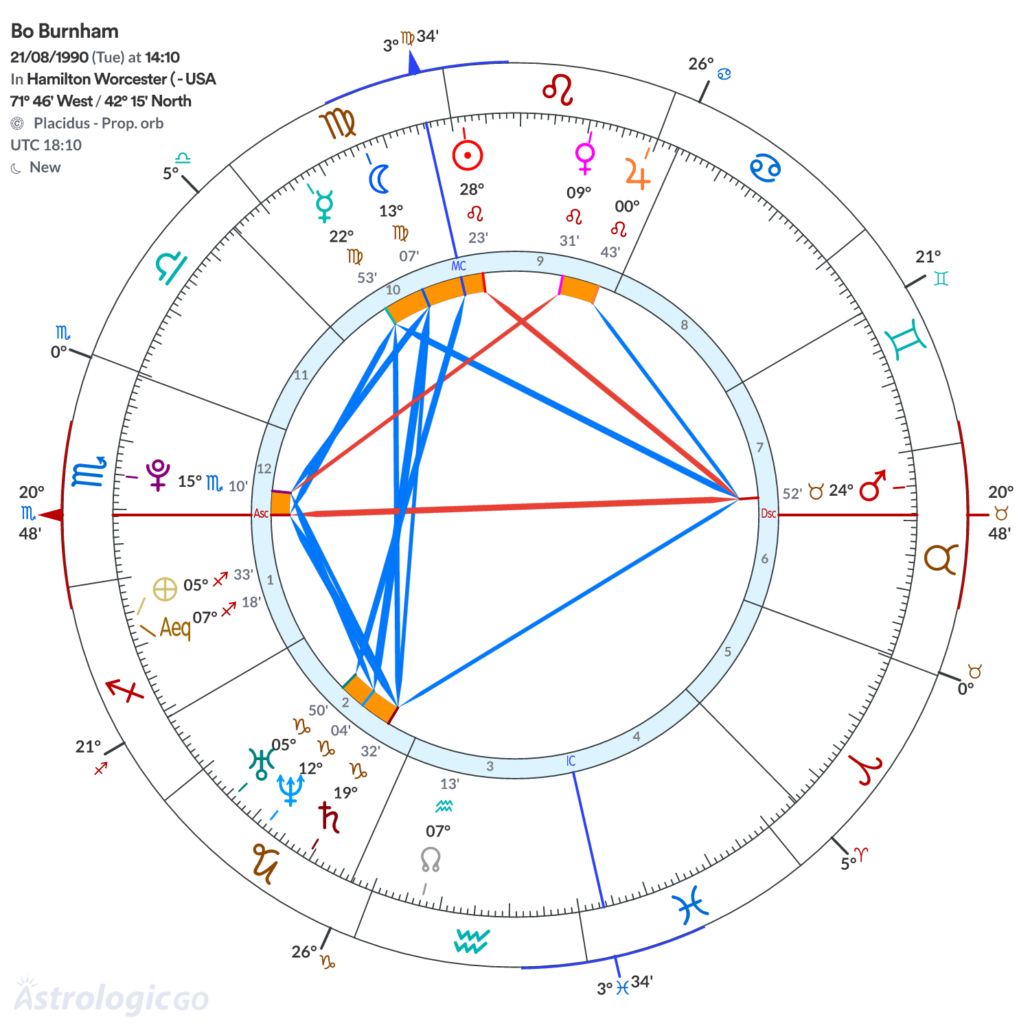 Chart wheel - Bo Burnham