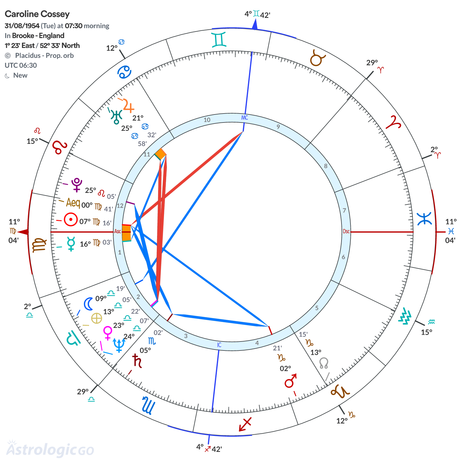Chart wheel - Caroline Cossey