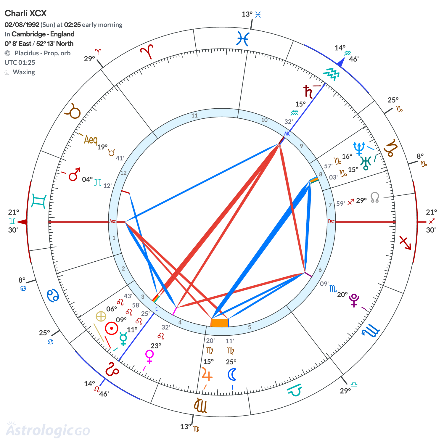 Chart wheel - Charli XCX