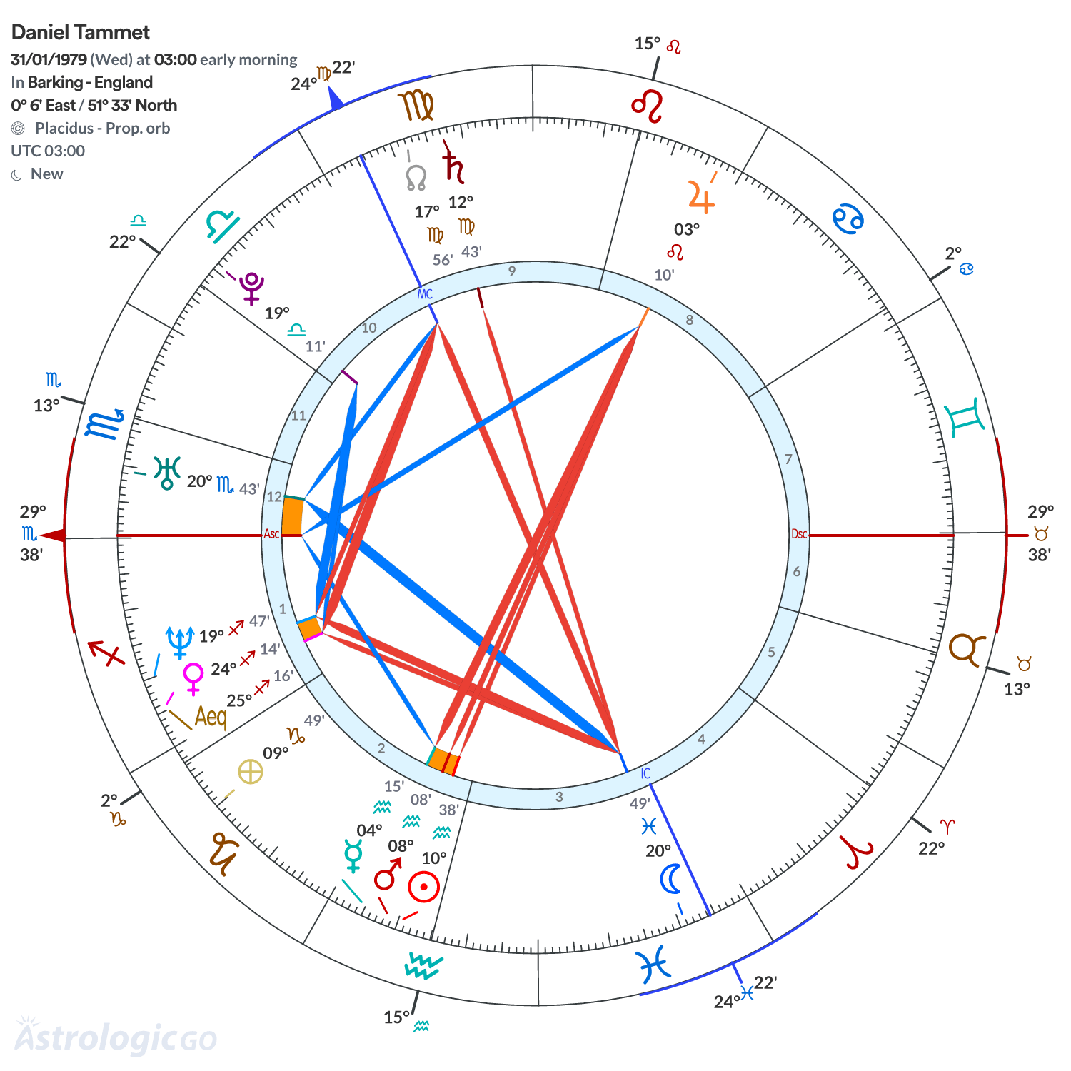 Chart wheel - Daniel Tammet