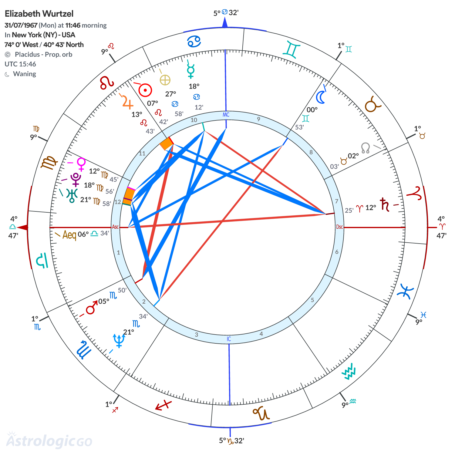 Chart wheel - Elizabeth Wurtzel