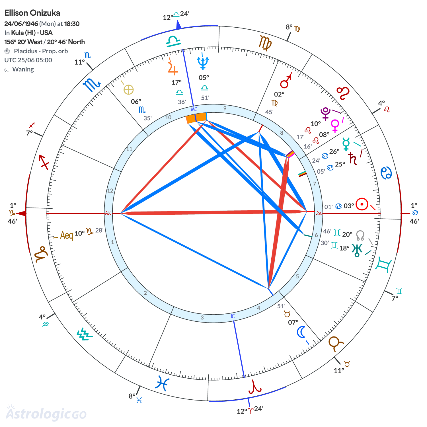 Chart wheel - Ellison Onizuka