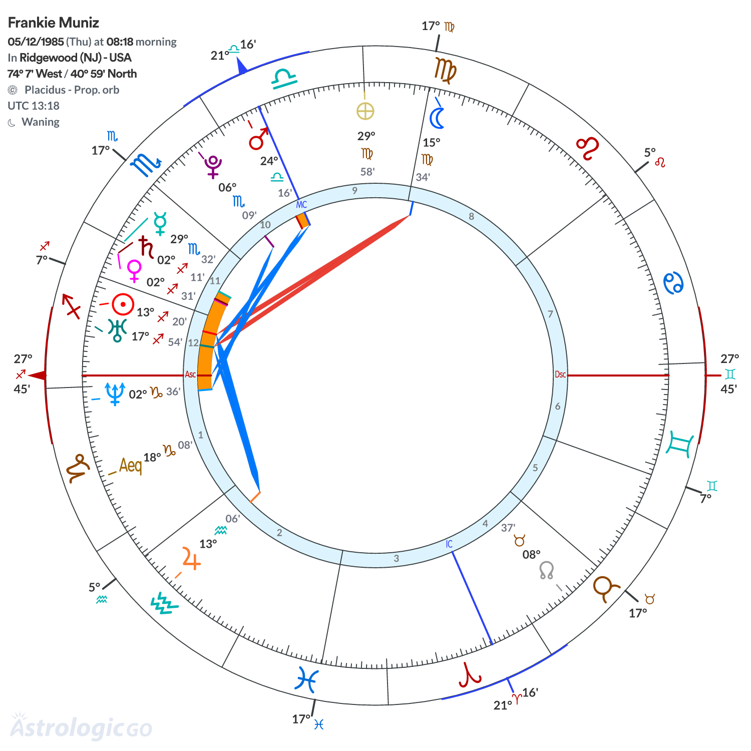 Chart wheel - Frankie Muniz