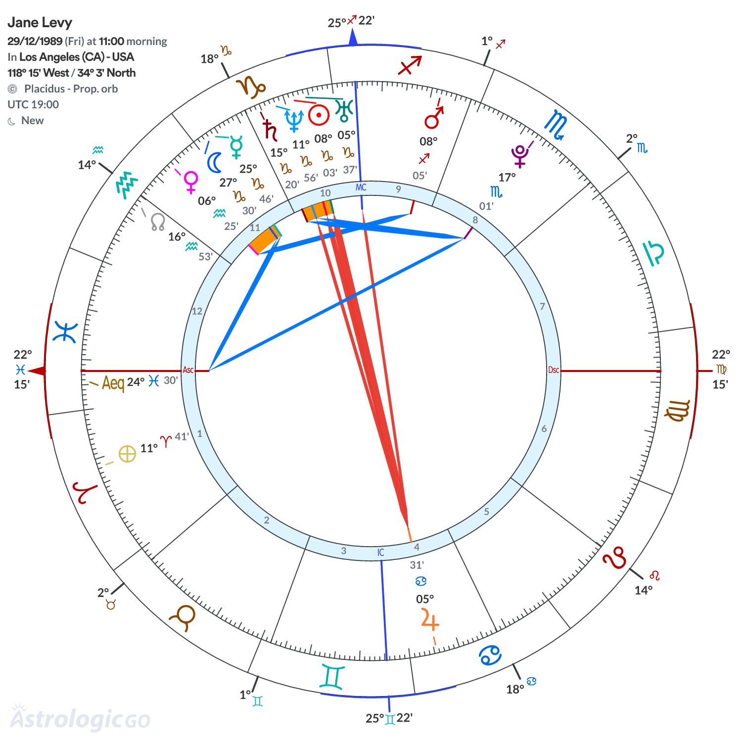 Chart wheel - Jane Levy