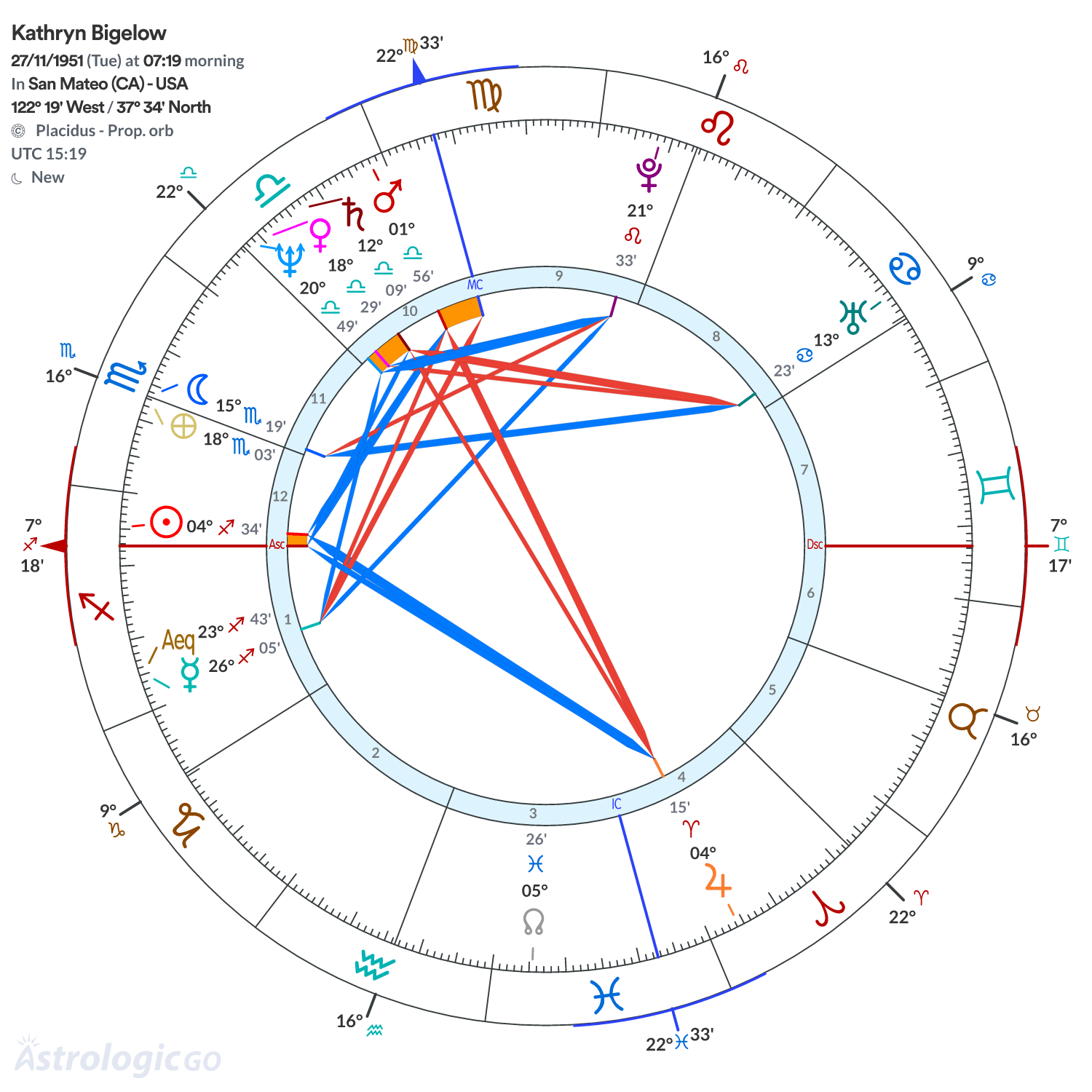 Chart wheel - Kathryn Bigelow