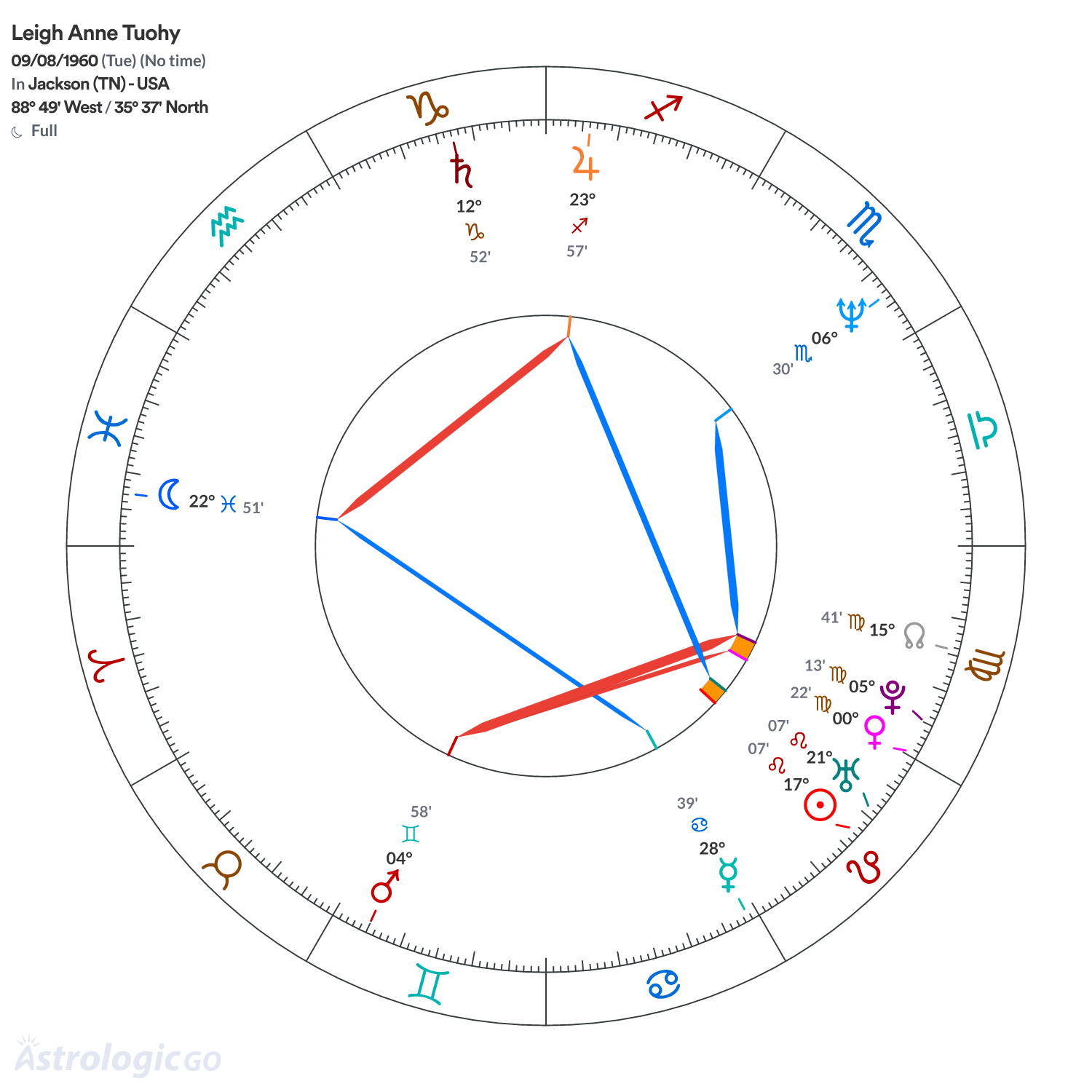 Chart wheel - Leigh Anne Tuohy