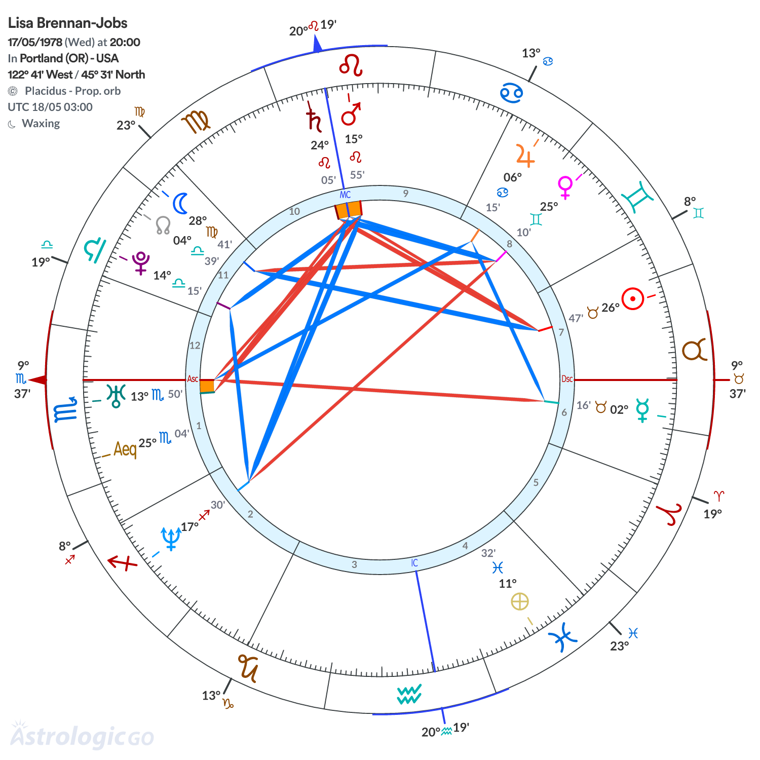 Chart wheel - Lisa Brennan-Jobs
