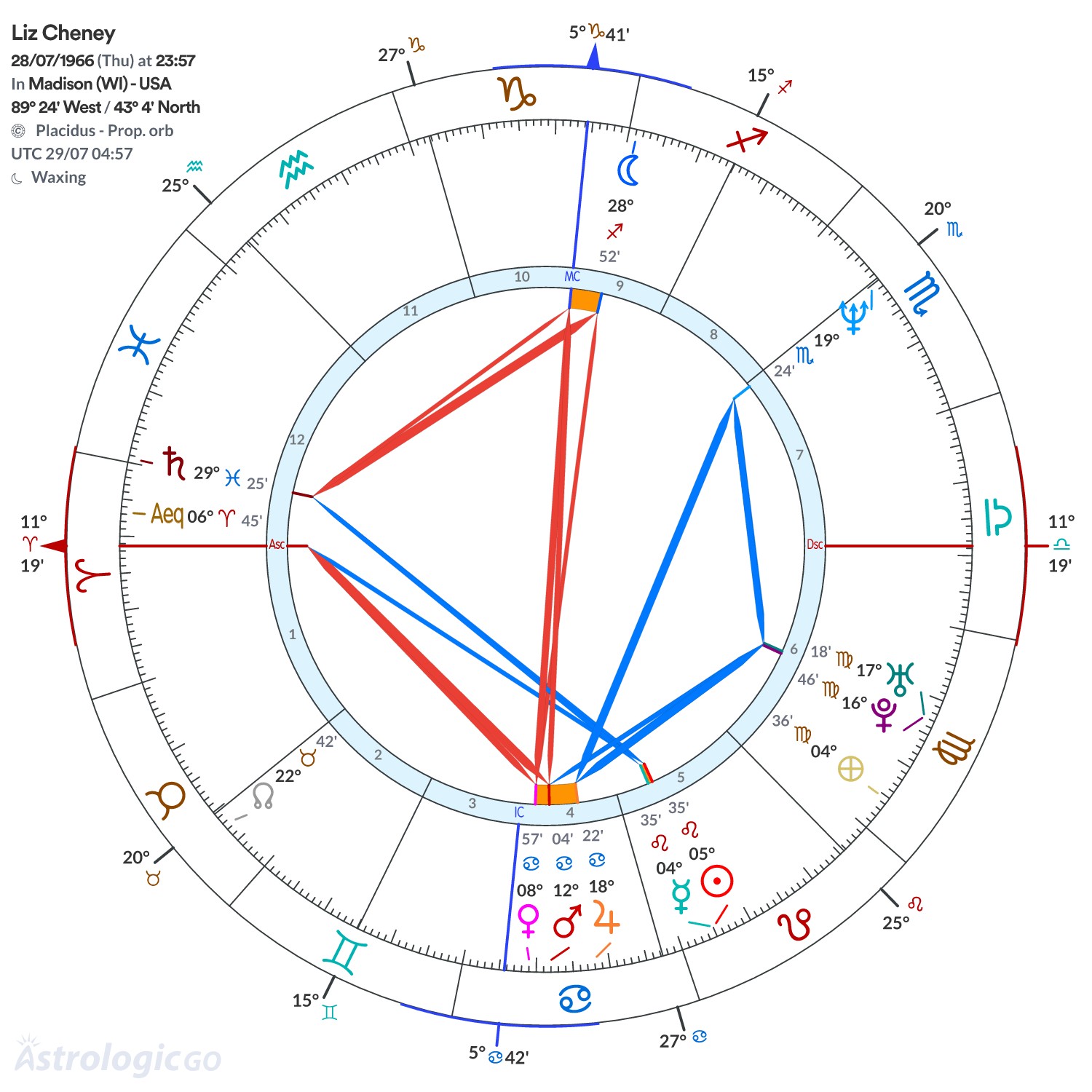 Chart wheel - Liz Cheney
