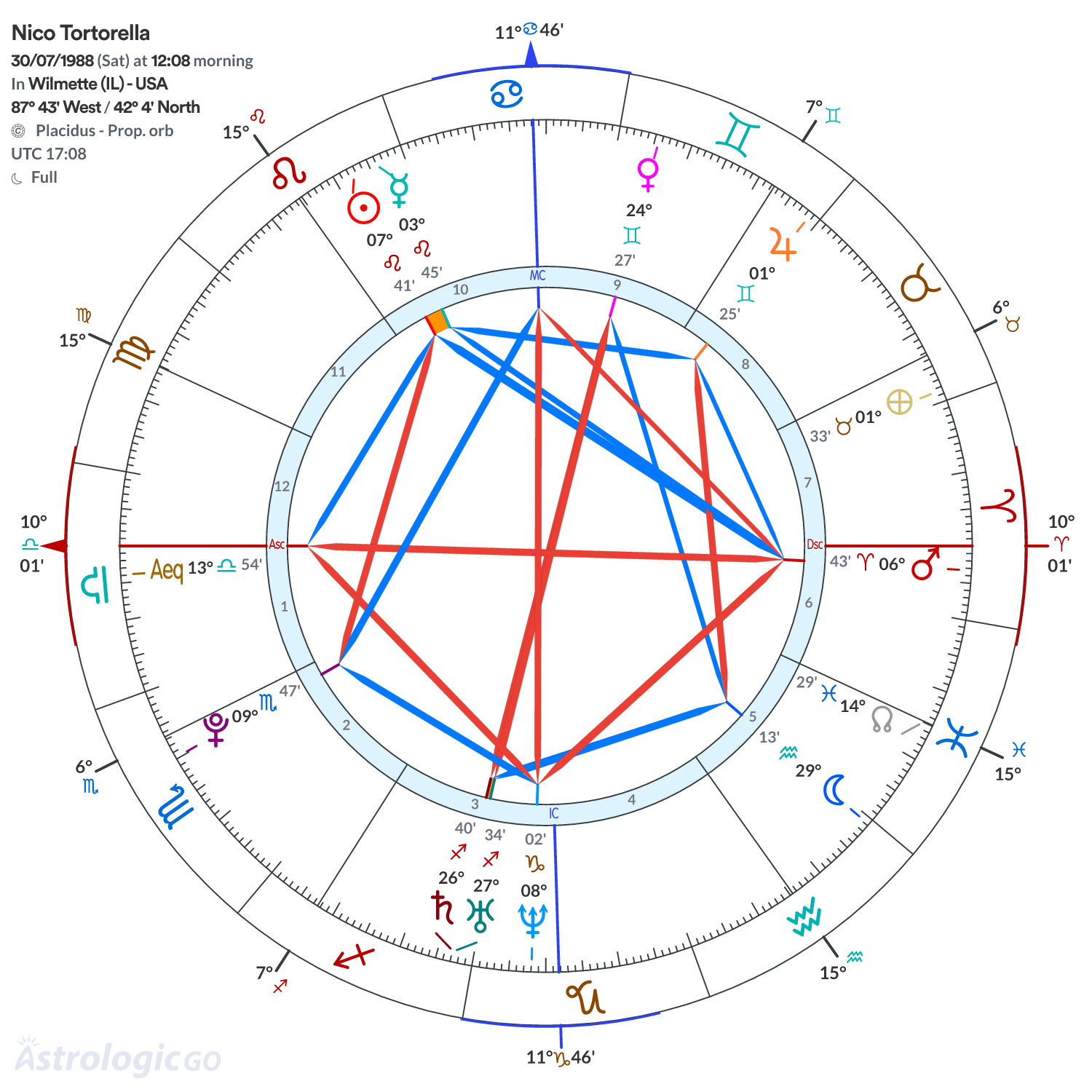 Chart wheel - Nico Tortorella