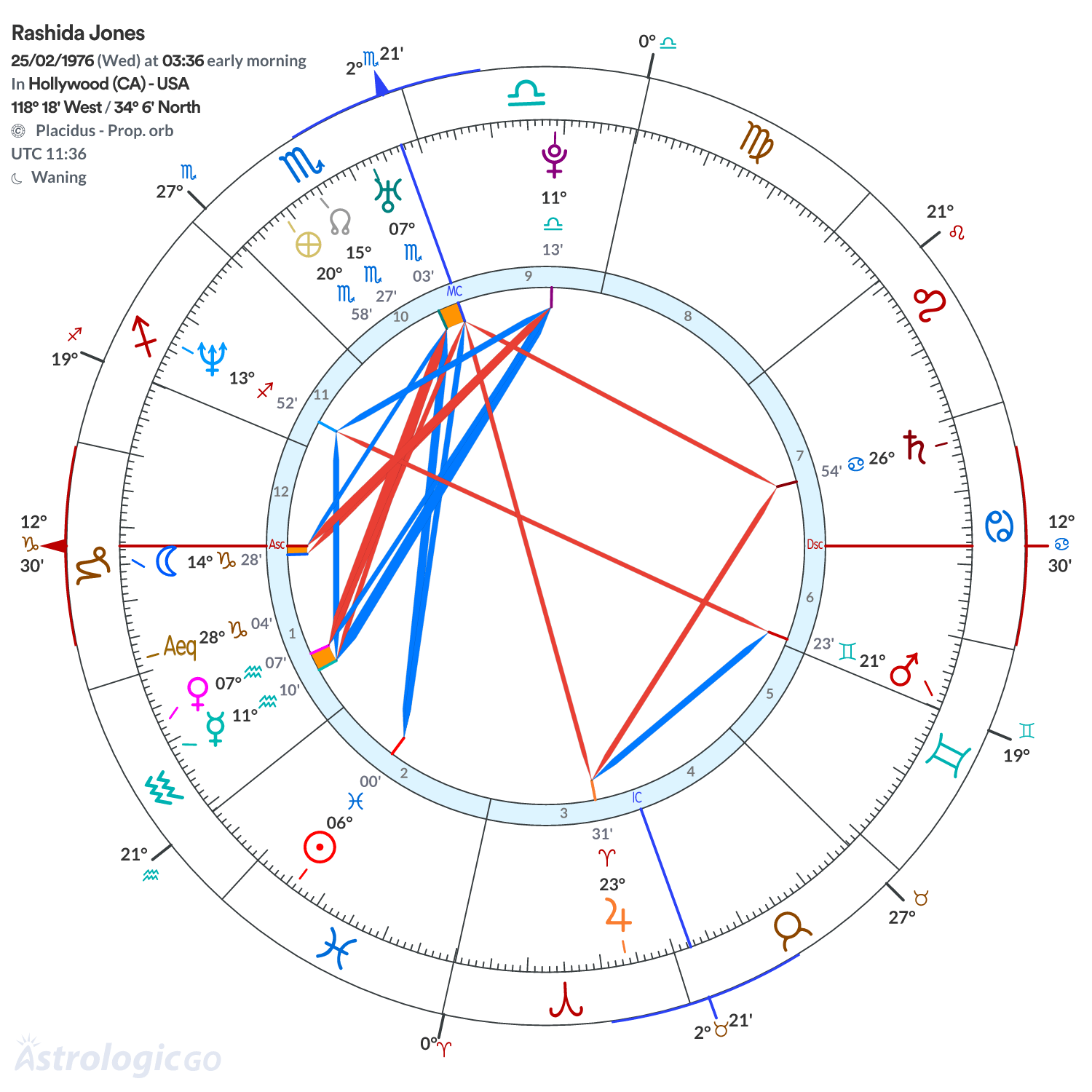Chart wheel - Rashida Jones