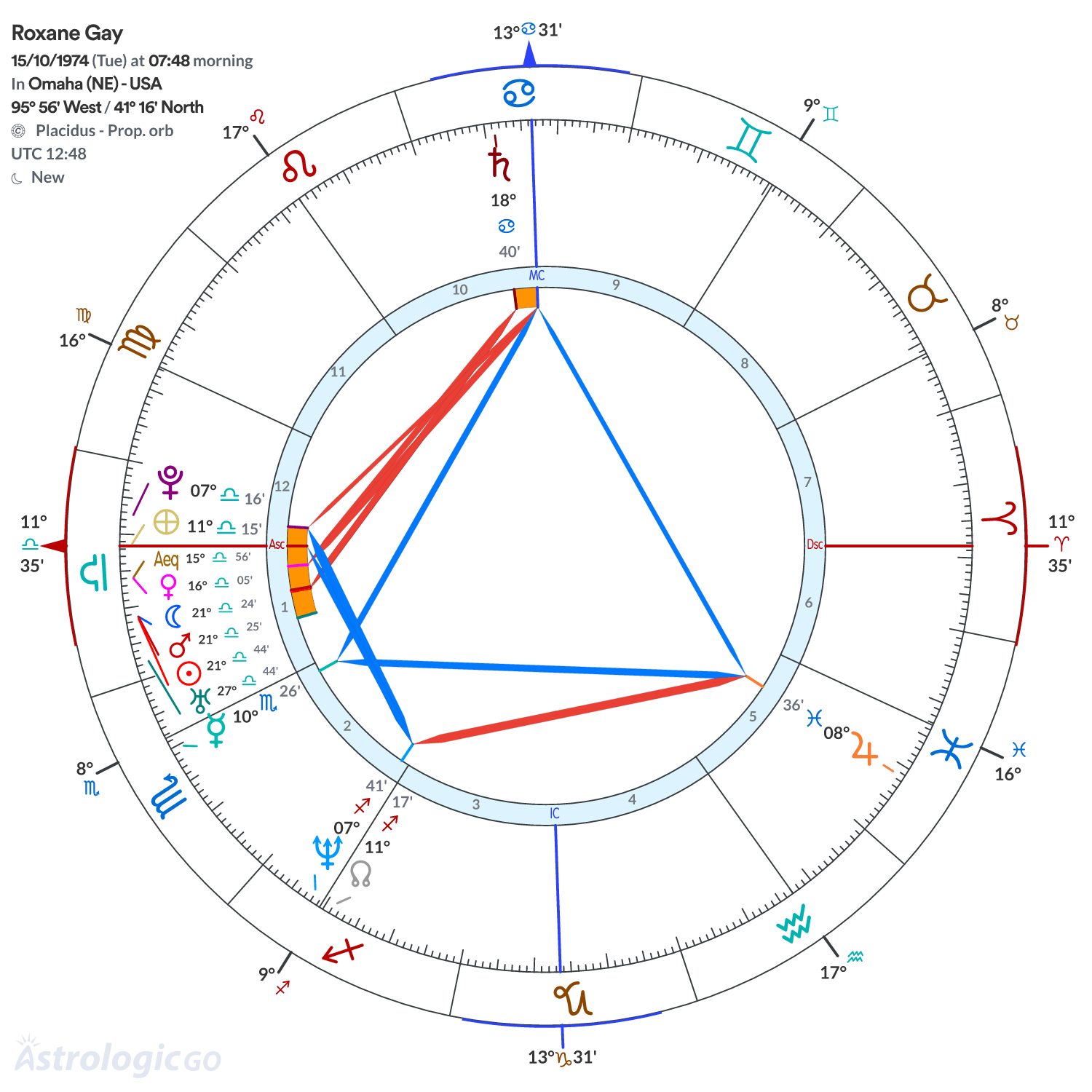 Chart wheel - Roxane Gay