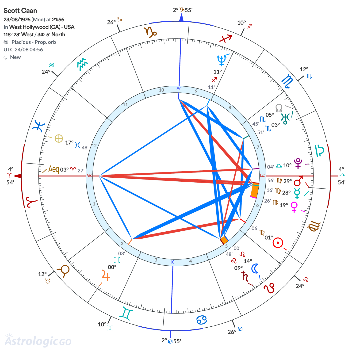 Chart wheel - Scott Caan