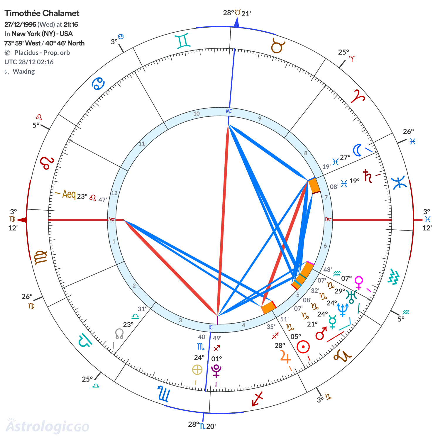 Chart wheel - Timothée Chalamet